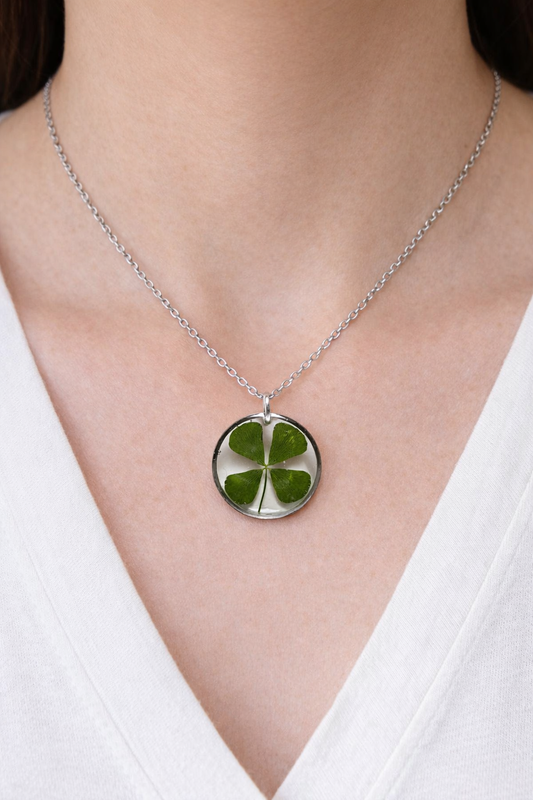 Four-Leaf Clover Memory Necklace