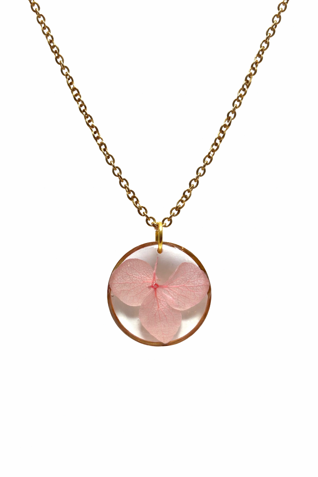 Pink Hydrangea Necklace