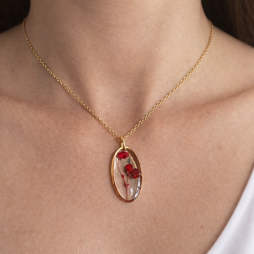 Red Blossom Memory Necklace